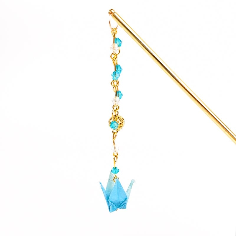 Japanilainen Origami Kanzashi sininen