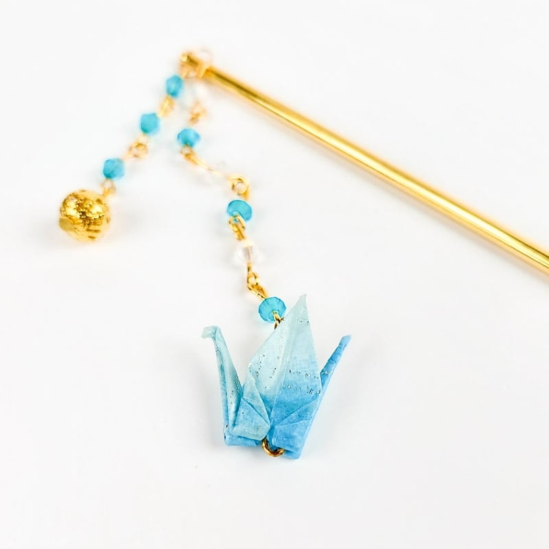 Japanilainen Origami Kanzashi sininen