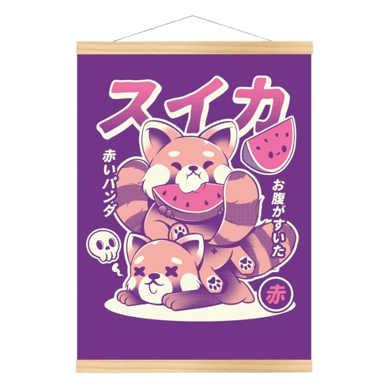 Japanilainen punainen panda juliste - A3