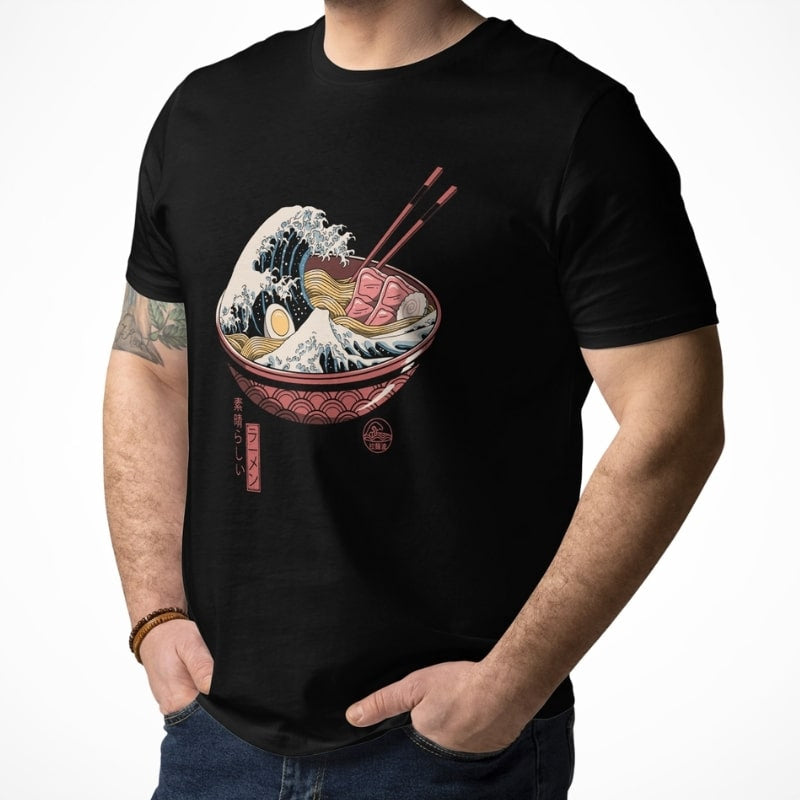 Japanilainen Ramen Kanagawa T-paita