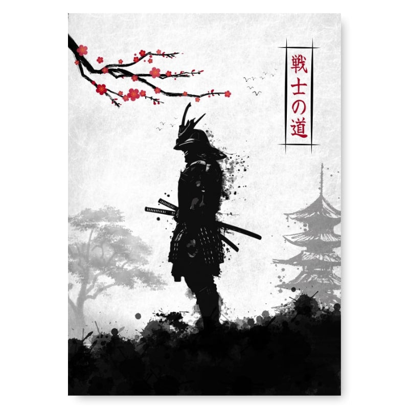 Japanilainen samurai-soturi juliste - A3