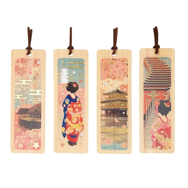 Japanilainen sypressi kirjanmerkki Kiyomizu temppeli