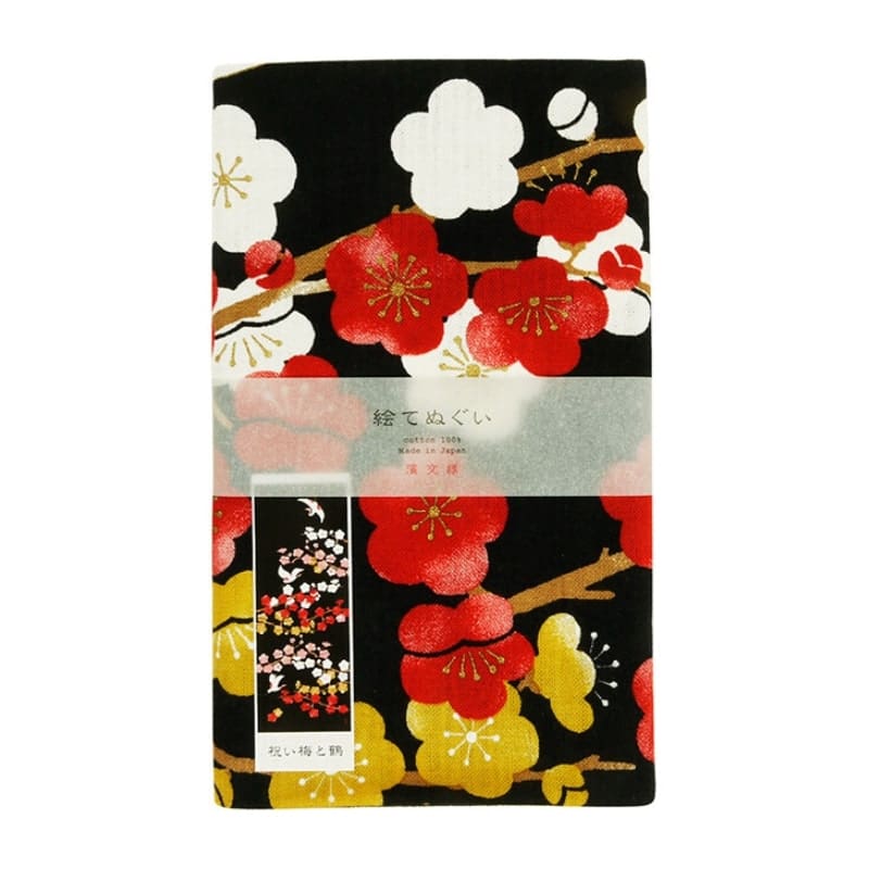 Japanilainen Tenugui Ume to Tsuru