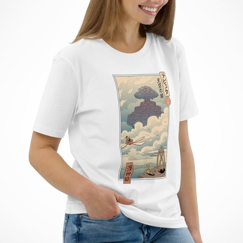 Japanilainen Ukiyo-e Laputa T-paita
