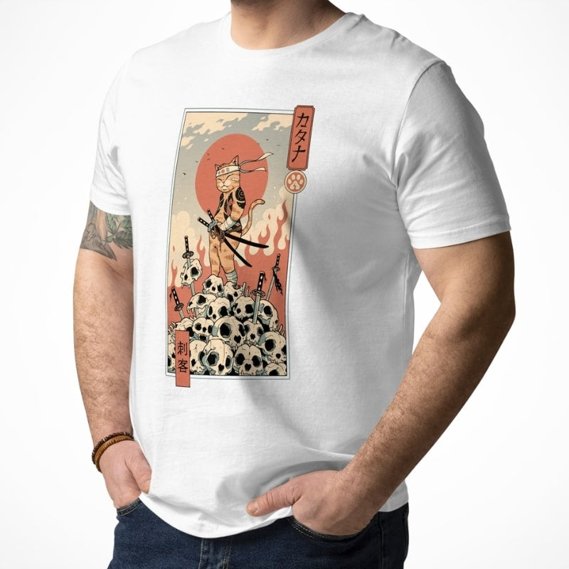 Japanilainen Ukiyo-e Neko Assassin T-paita