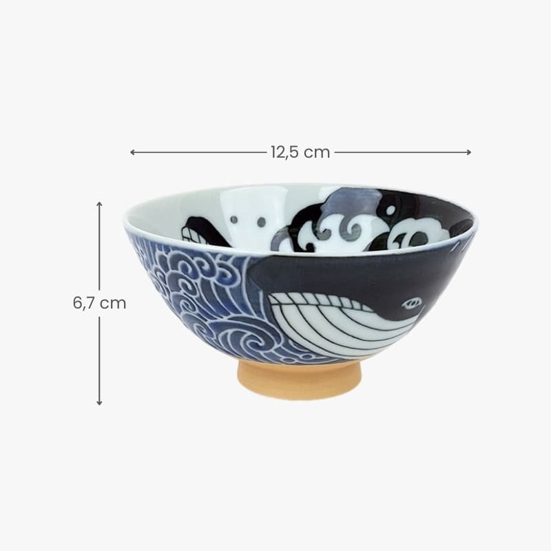 Japanilainen valas riisi kulho