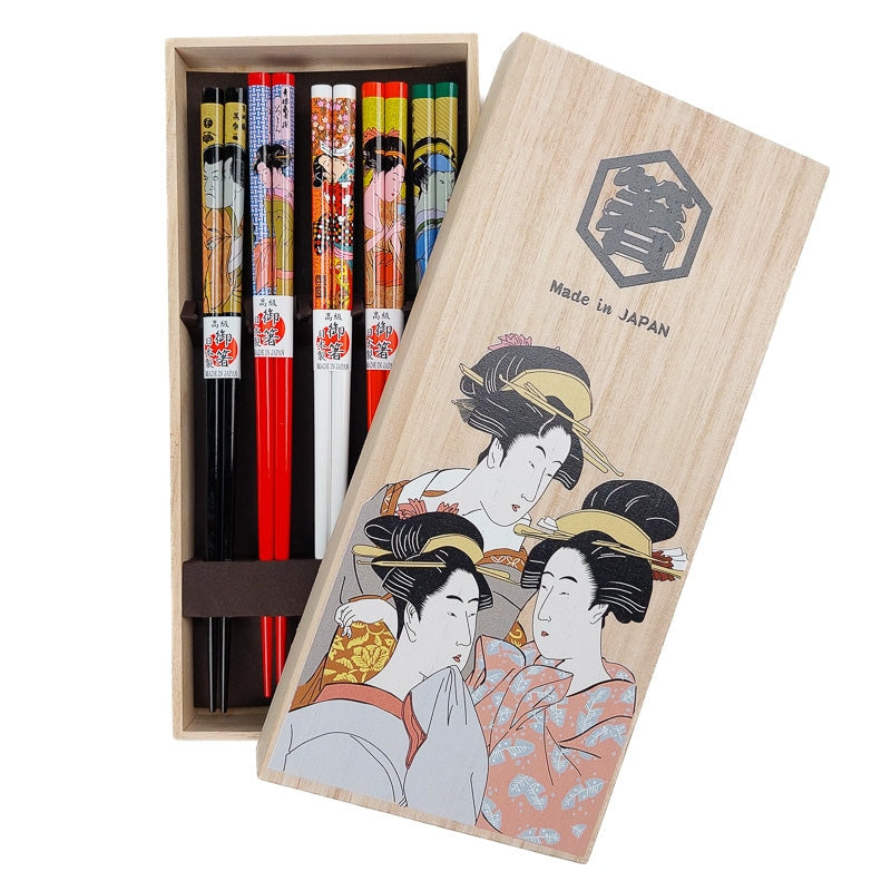 Japanilaiset Ukiyo-e syömäpuikot setti