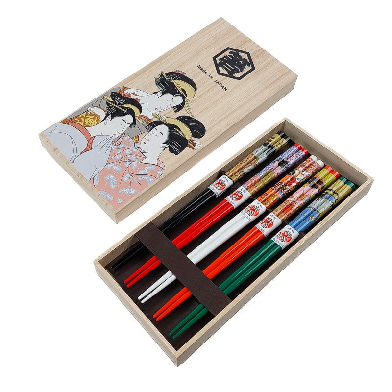 Japanilaiset Ukiyo-e syömäpuikot setti