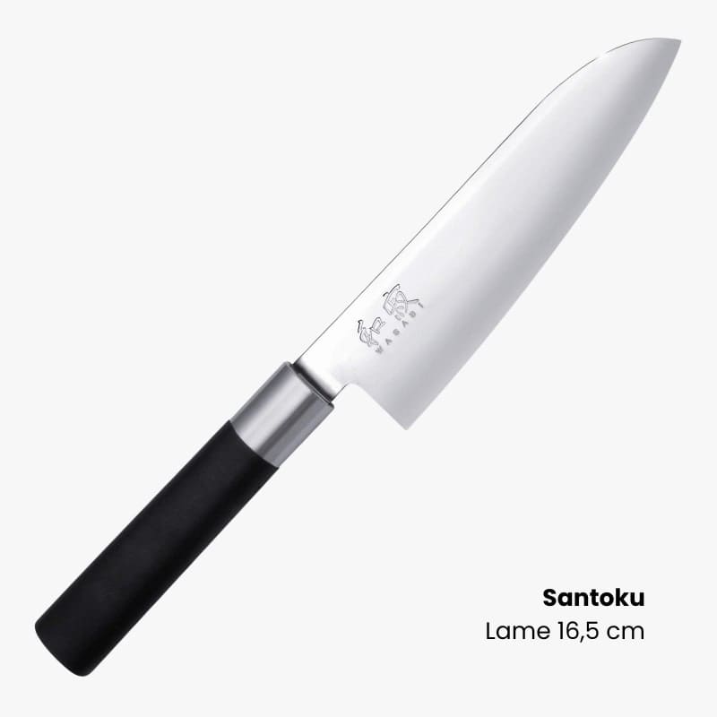 KAI Wasabi Musta 5 Japanilainen veitsi Case