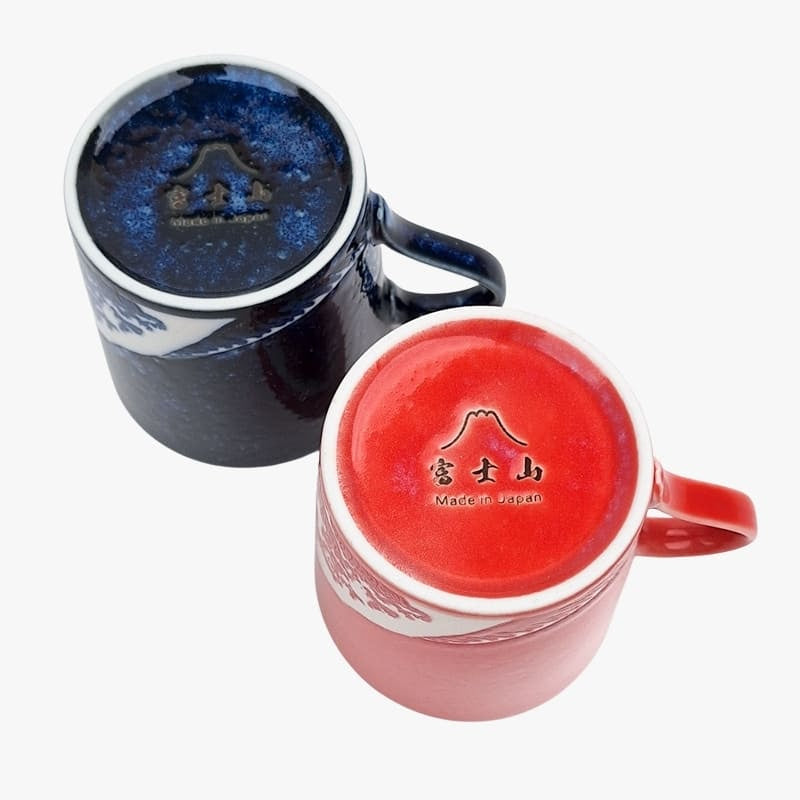 Kanagawa punainen japanilainen muki