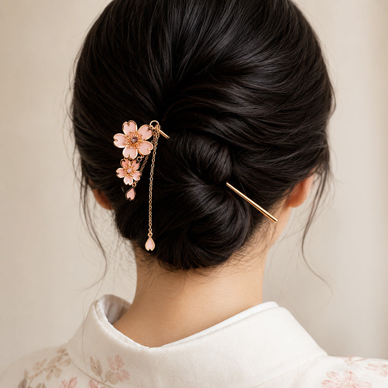 Japanilainen Kanzashi Sakura kukkia