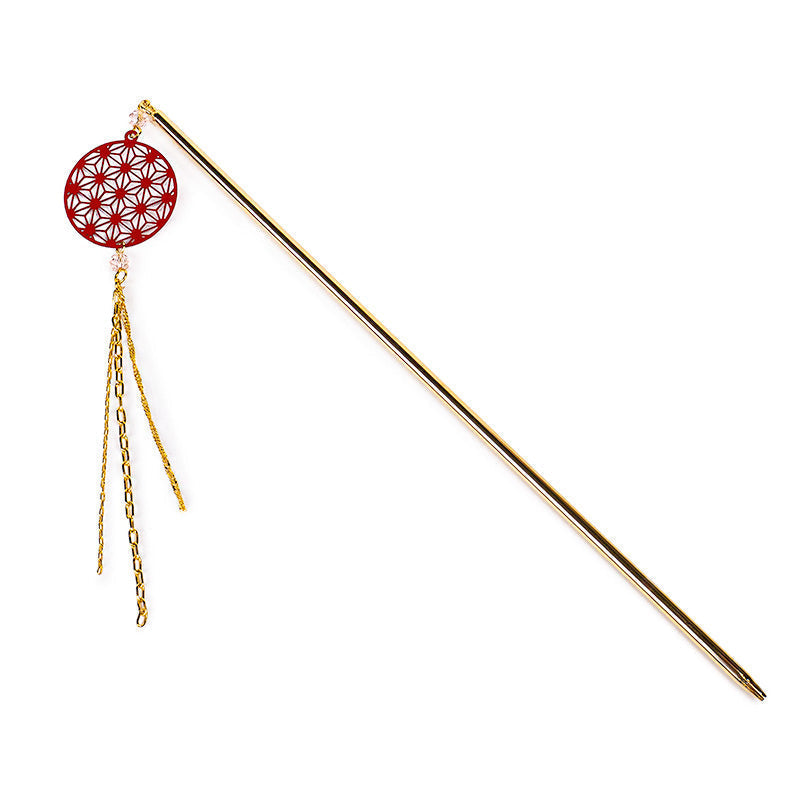 Japanilainen Kanzashi Asanoha kuvio Punainen