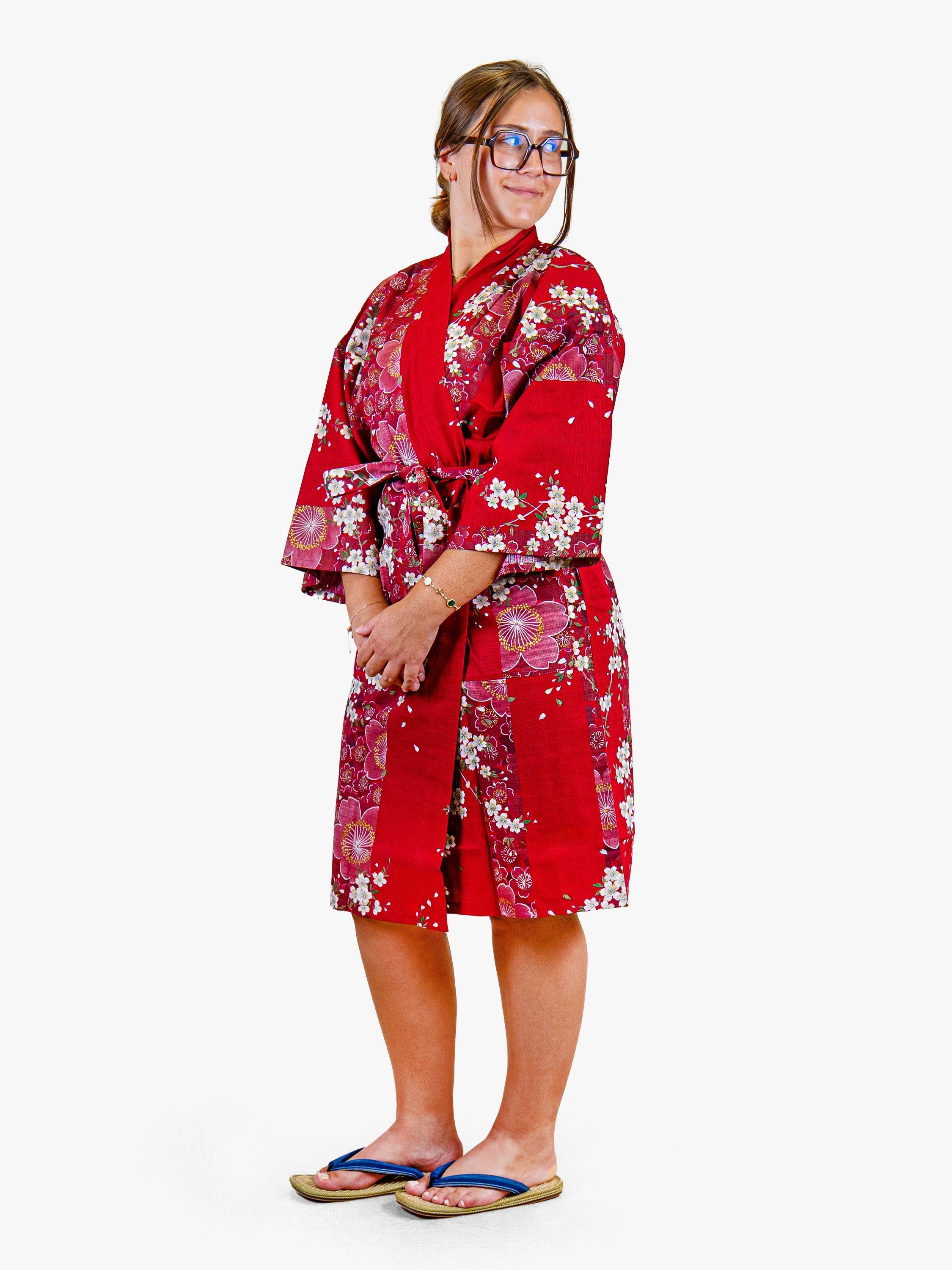Naisten Happi-kimono, punainen Sakura