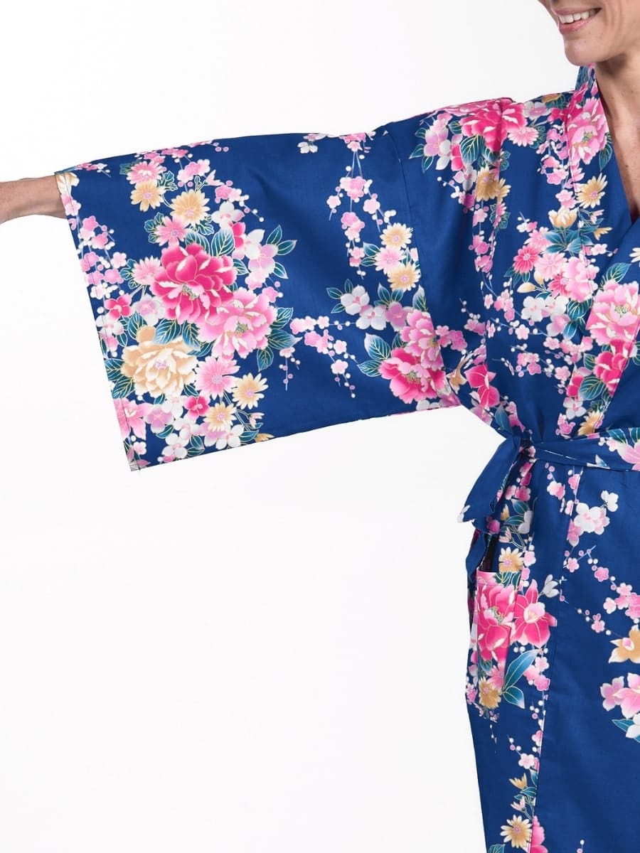 Naisten Happi Botan to Uchōran Kimono - Yhden kokoinen
