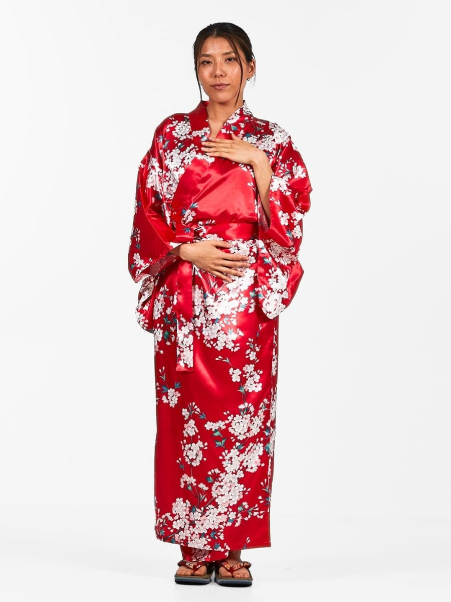 Cherry Blossom Naisten japanilainen Kimono - Yhden kokoinen