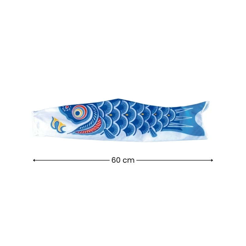 Sininen perinteinen japanilainen Koinobori 60 cm