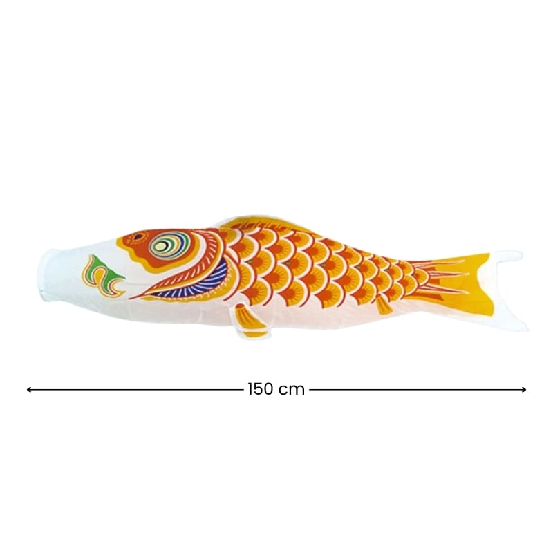 Perinteinen japanilainen Koinobori Orange 150 cm