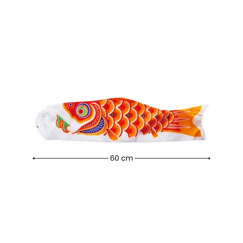 Perinteinen japanilainen Koinobori Orange 60 cm