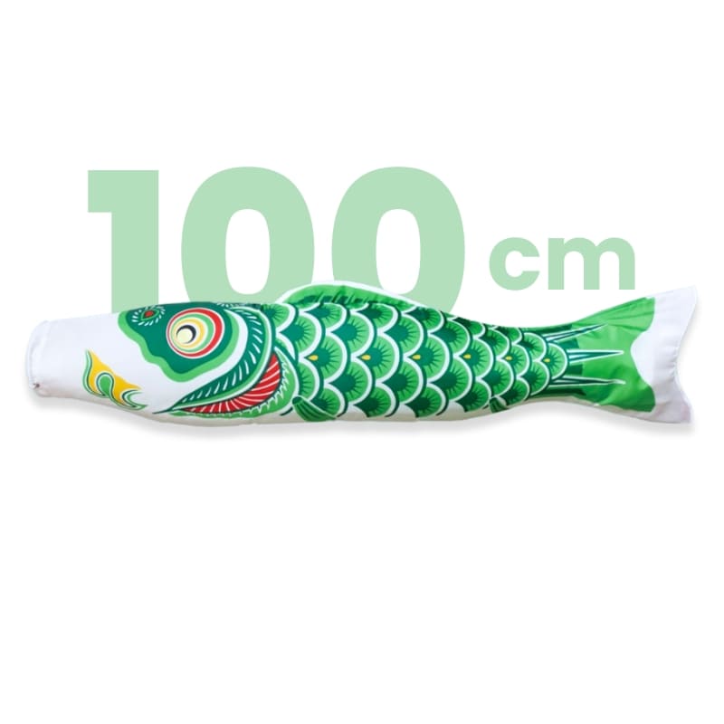 Vihreä perinteinen japanilainen koinobori - 100 cm