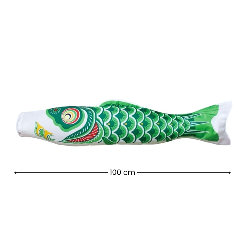 Vihreä perinteinen japanilainen Koinobori 100 cm