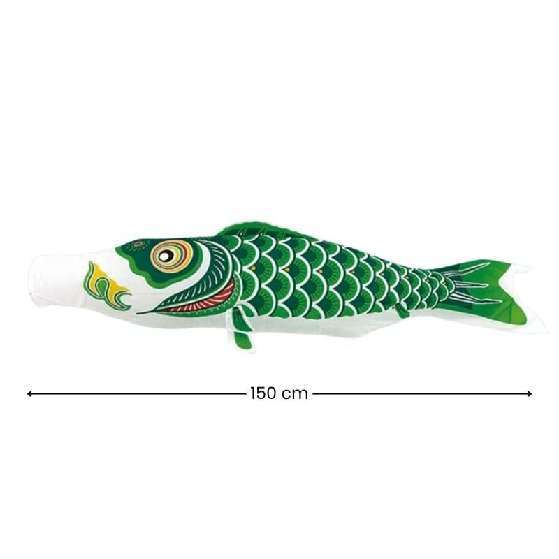 Vihreä perinteinen japanilainen Koinobori 150 cm