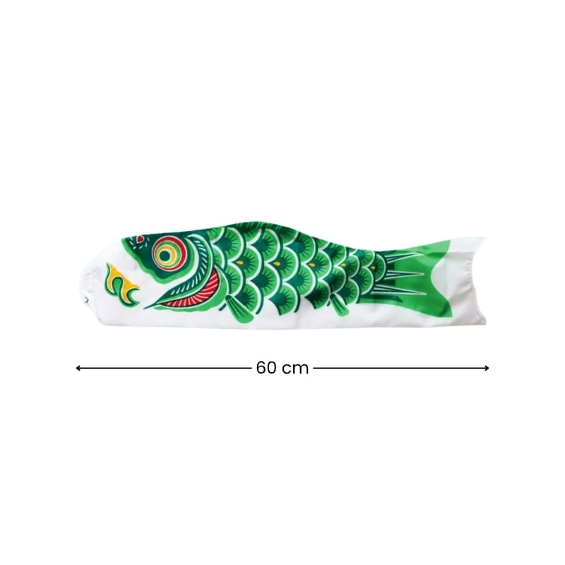 Vihreä Perinteinen japanilainen Koinobori 60 cm