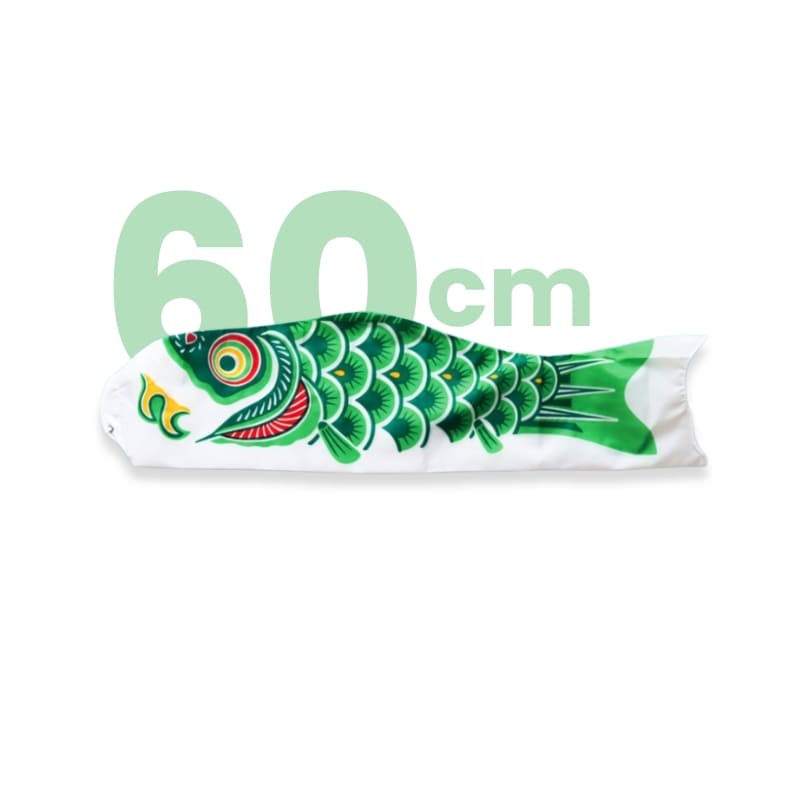 Vihreä perinteinen japanilainen Koinobori - 60 cm