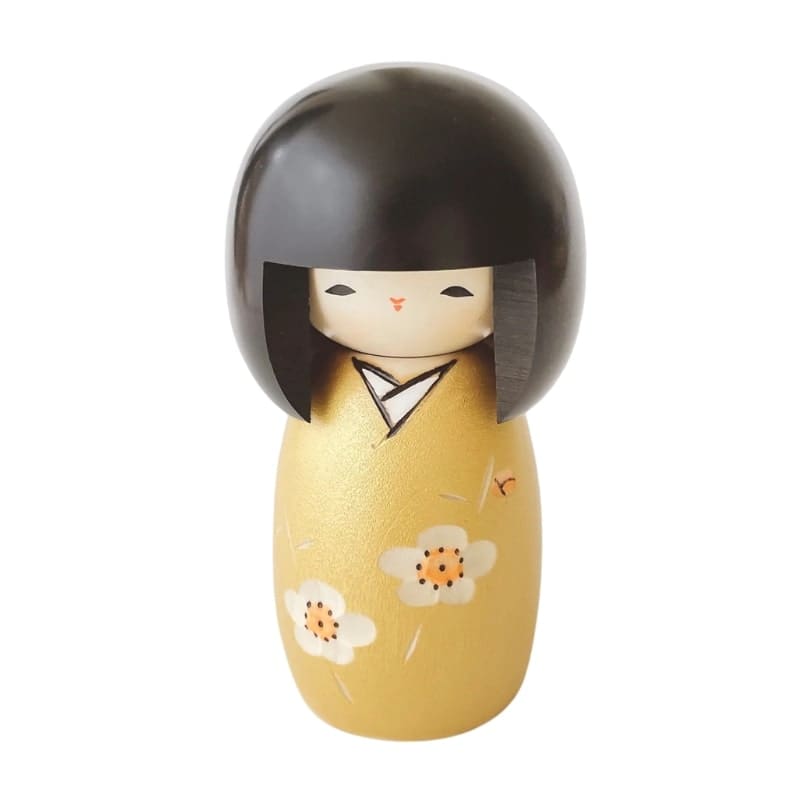 Kokeshi Kaika Gold Doll
