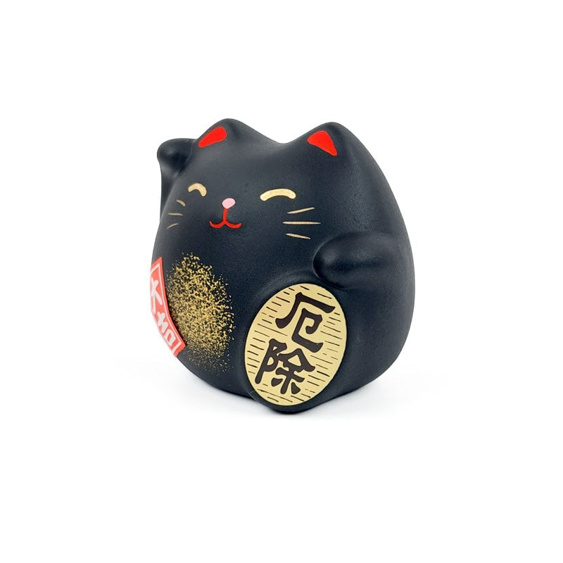 Maneki Neko pyöreä musta