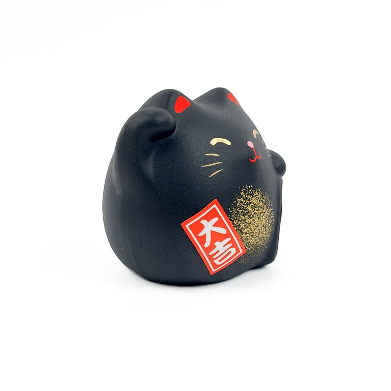 Maneki Neko pyöreä musta