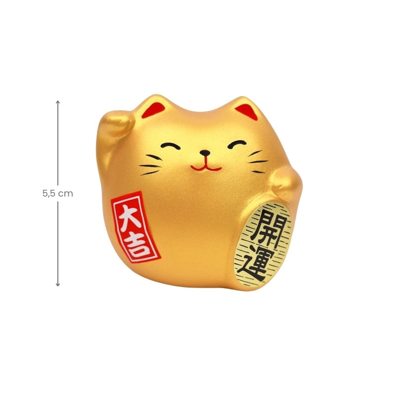 Maneki Neko Round Gold