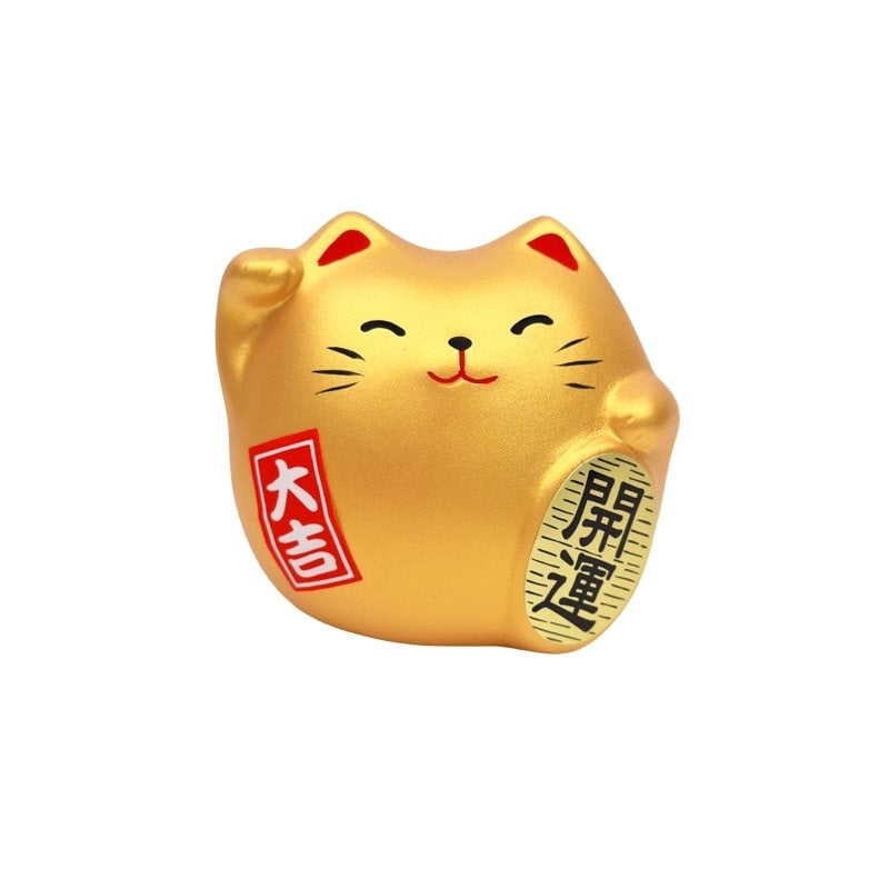 Maneki Neko Round Gold
