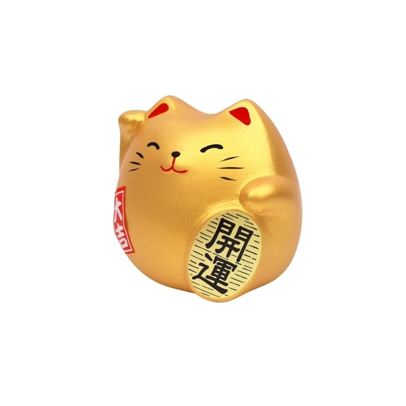 Maneki Neko Round Gold