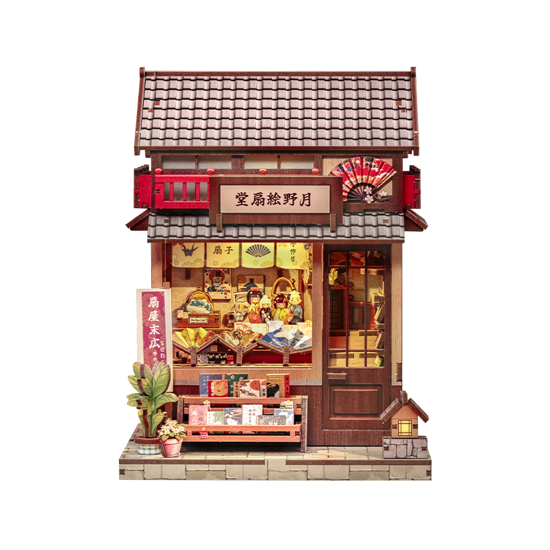 Japanilainen puinen pienoismalli Tsukino Eogi-Dou