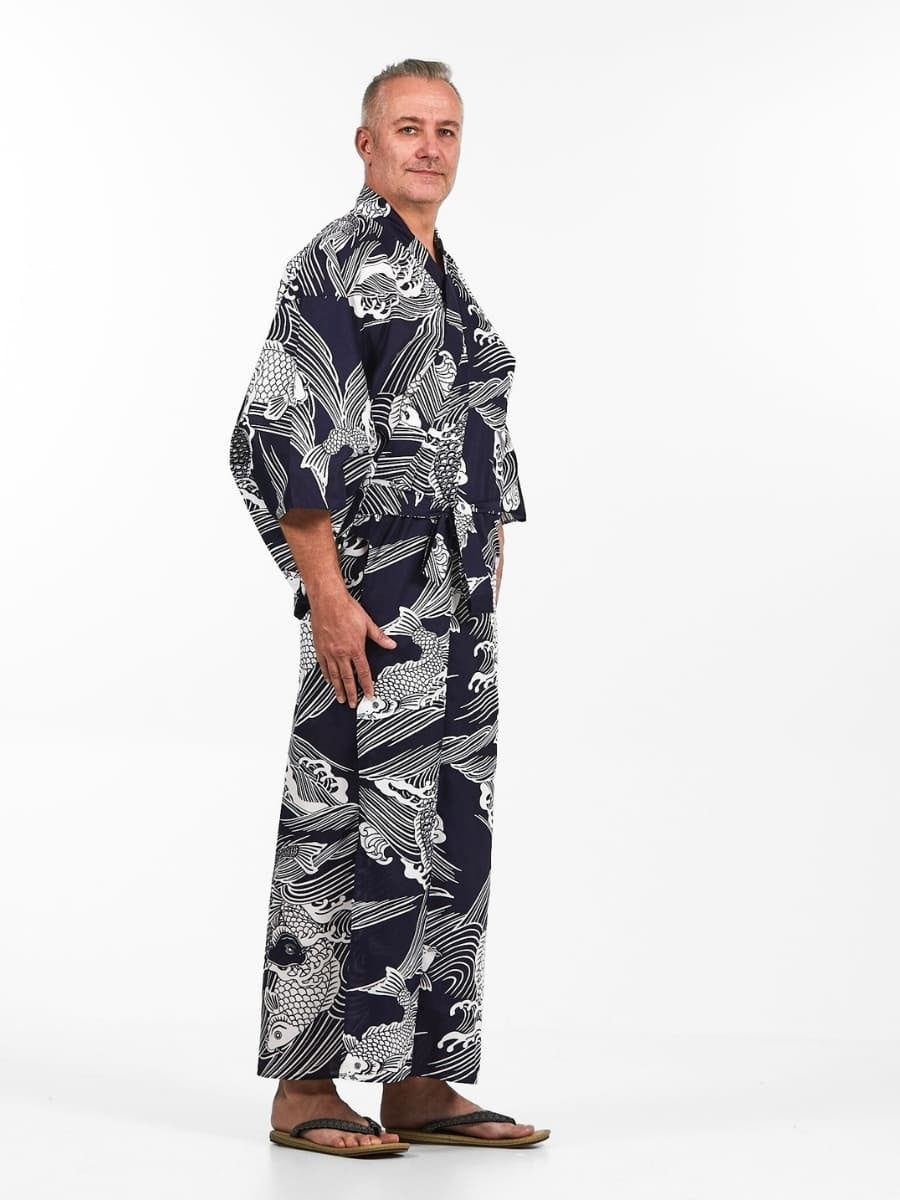 Miesten Carpe Koï Yukata Kimono