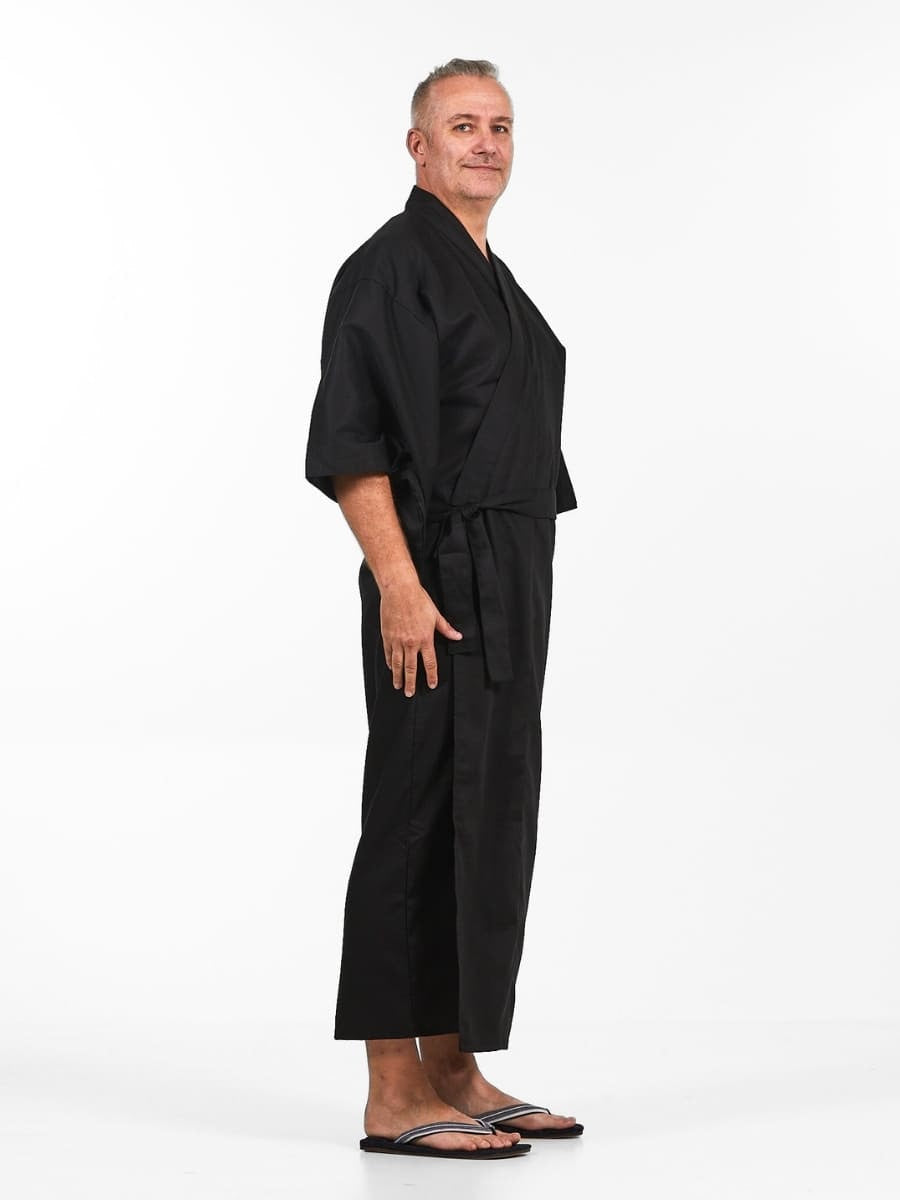 Miesten japanilainen Kimono Musta - Yksi koko