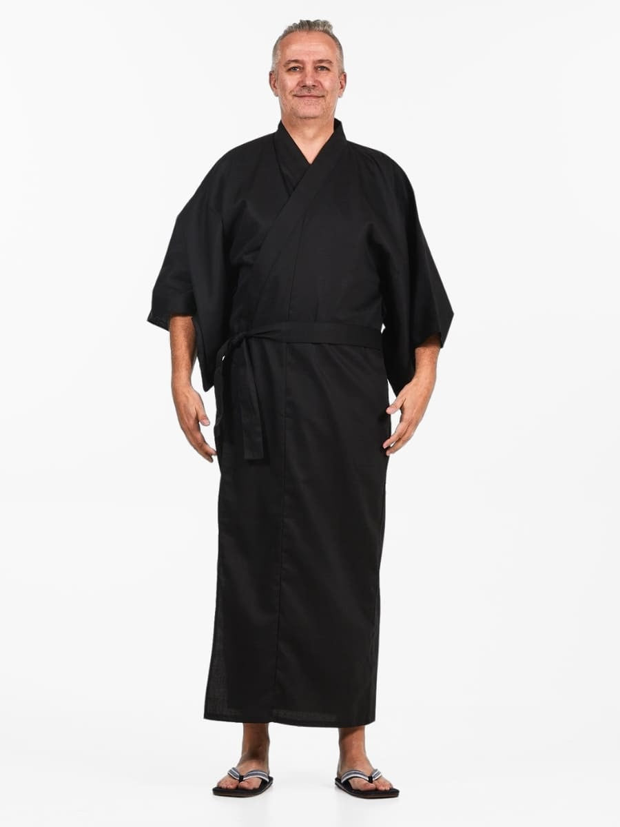 Miesten japanilainen Kimono Musta - Yksi koko