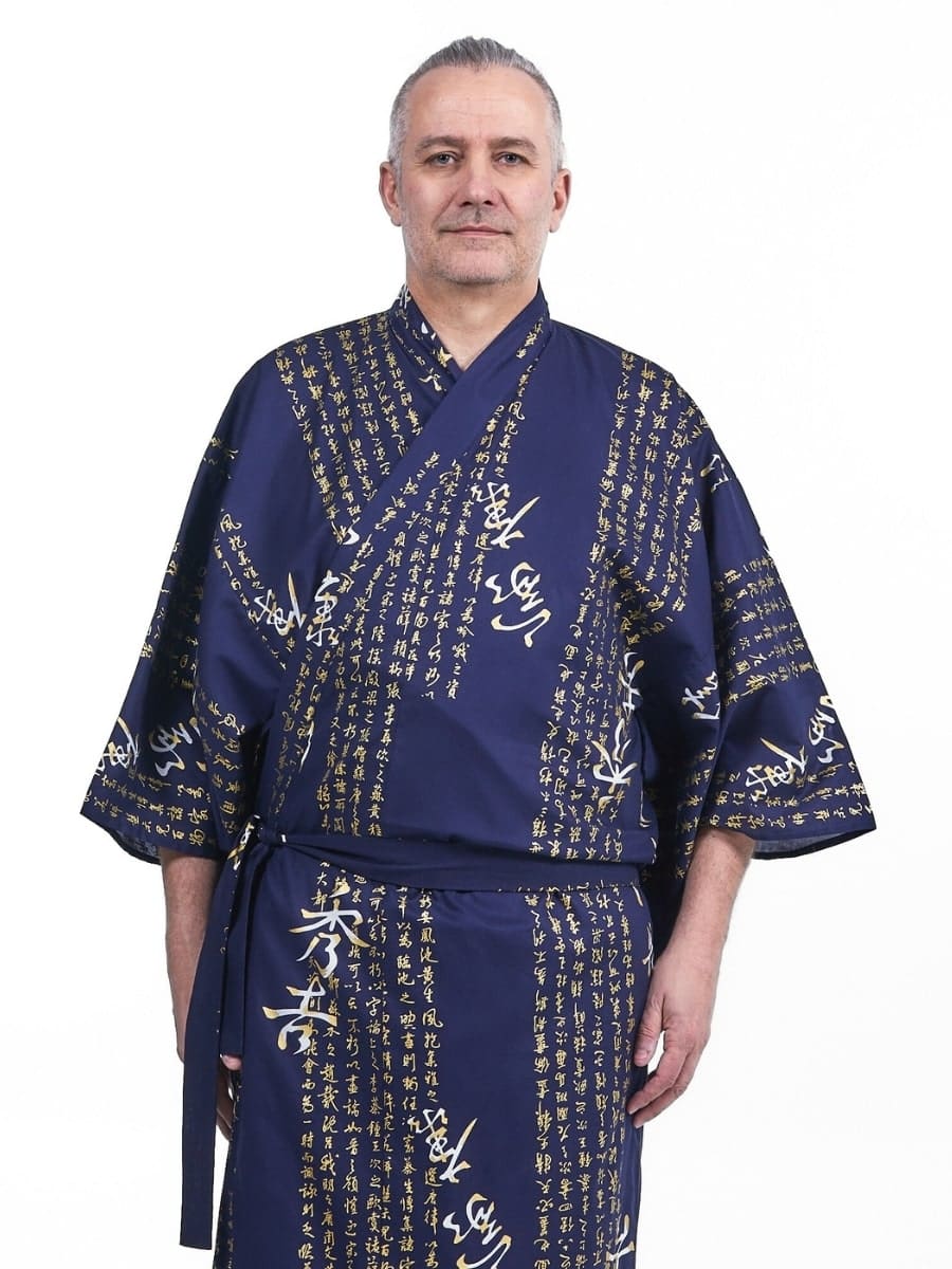 Miesten Kanji Yukata Kimono