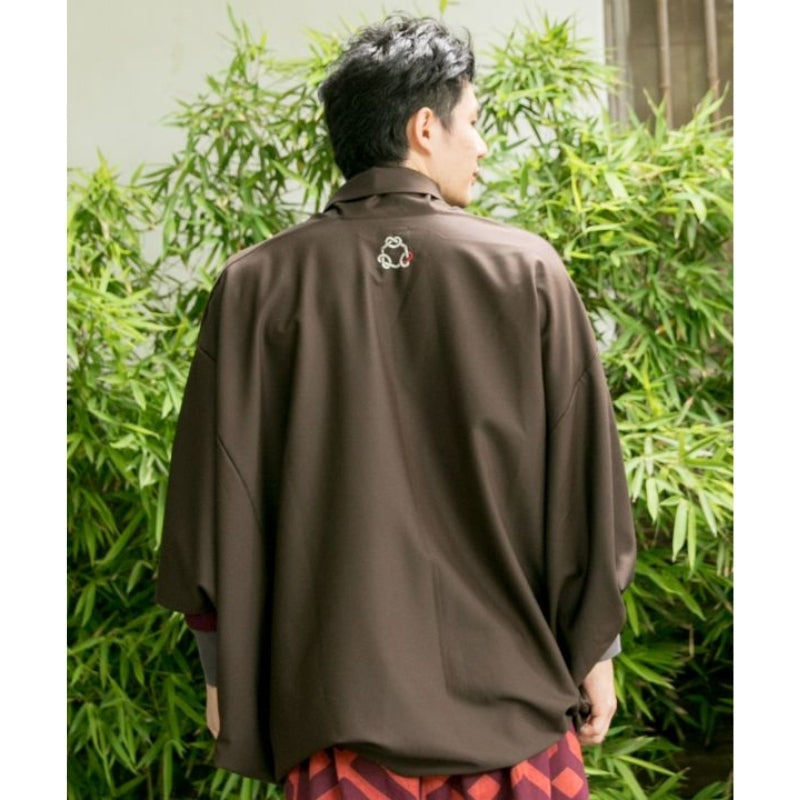 Miesten ruskea Kimono-takki