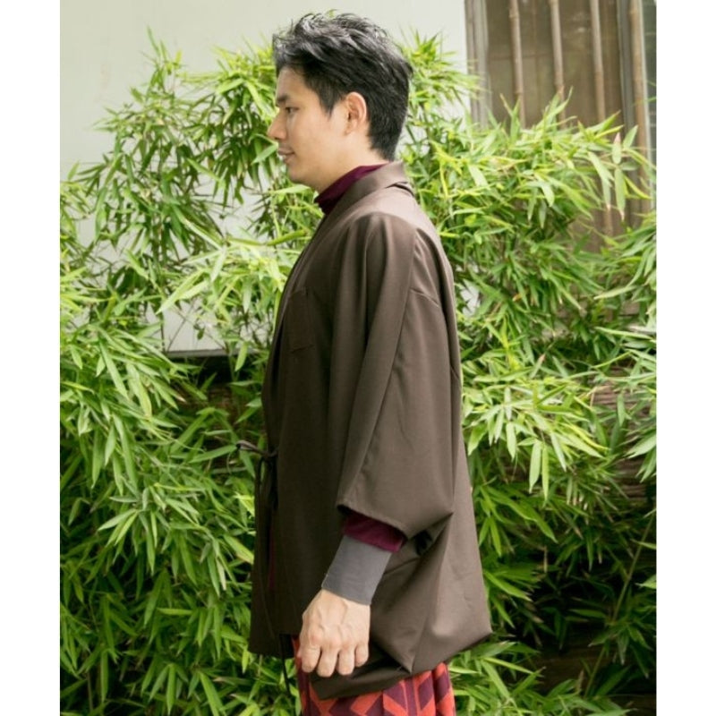 Miesten ruskea Kimono-takki
