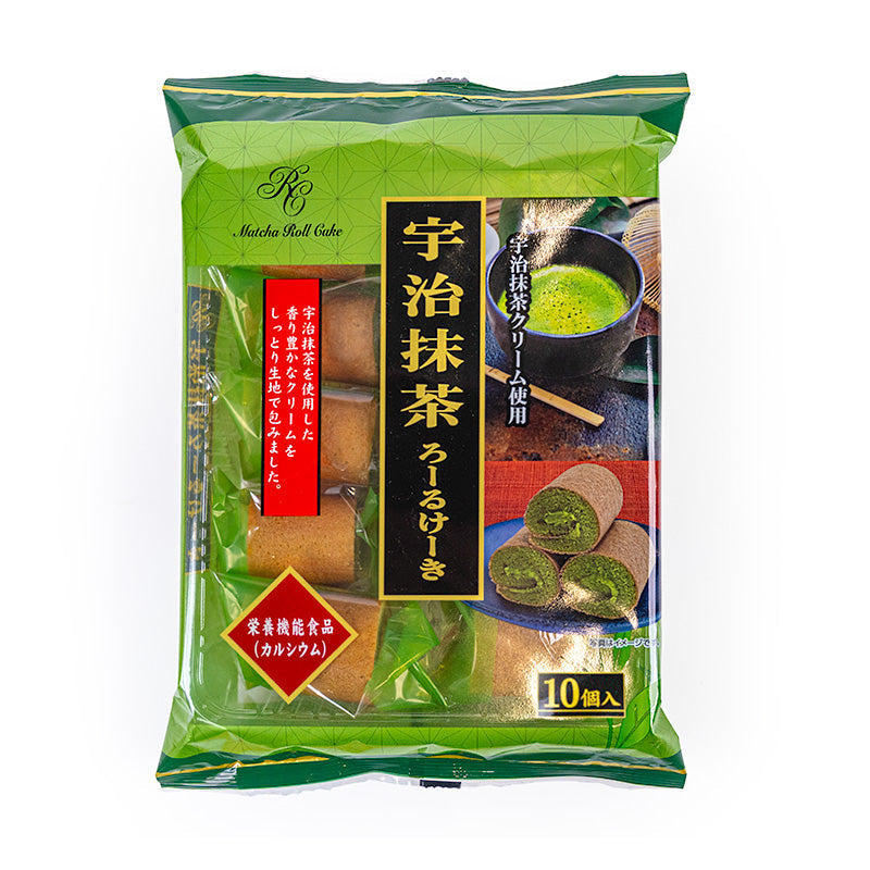 Uji Matcha Mini Roll Cakes