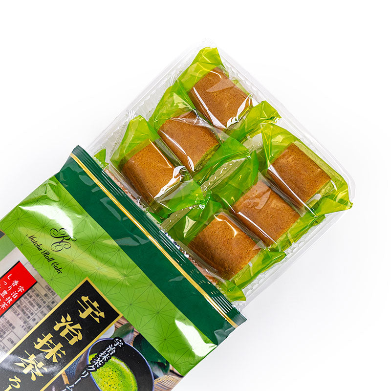 Uji Matcha Mini Roll Cakes