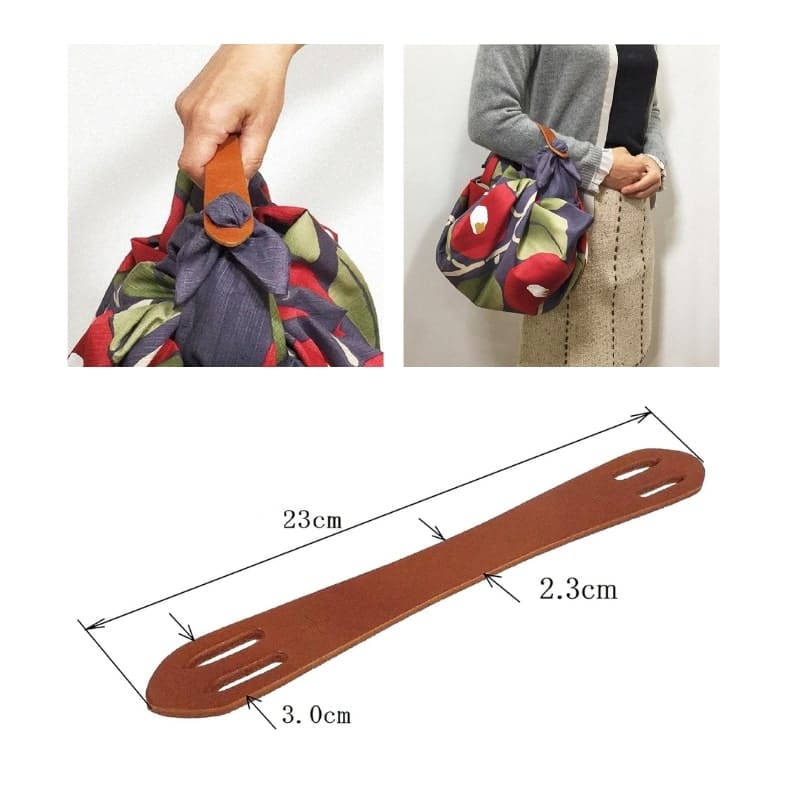Nahkakahvainen Furoshiki laukku