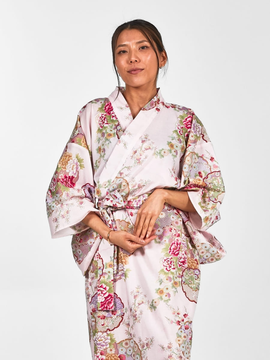 Naisten Maru Mon japanilainen Kimono - Yksi koko