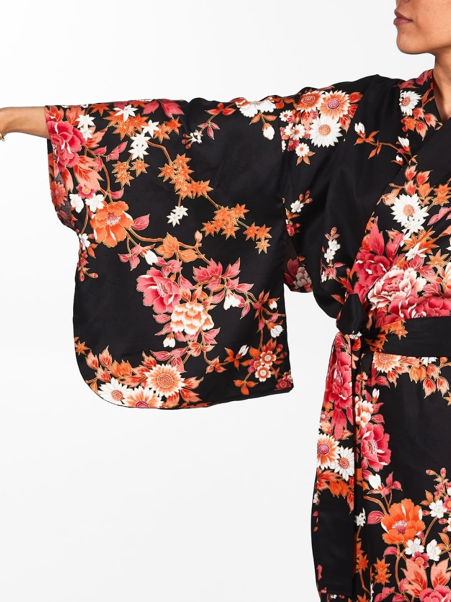 Naisten Sakura to Botan japanilainen Kimono - Yksi koko