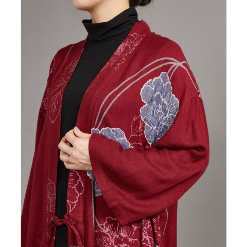 Naisten pitkä Kimono-takki Punainen