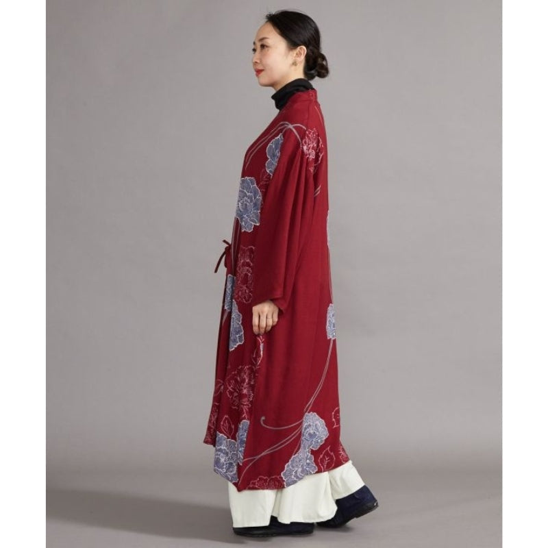 Naisten pitkä Kimono-takki Punainen