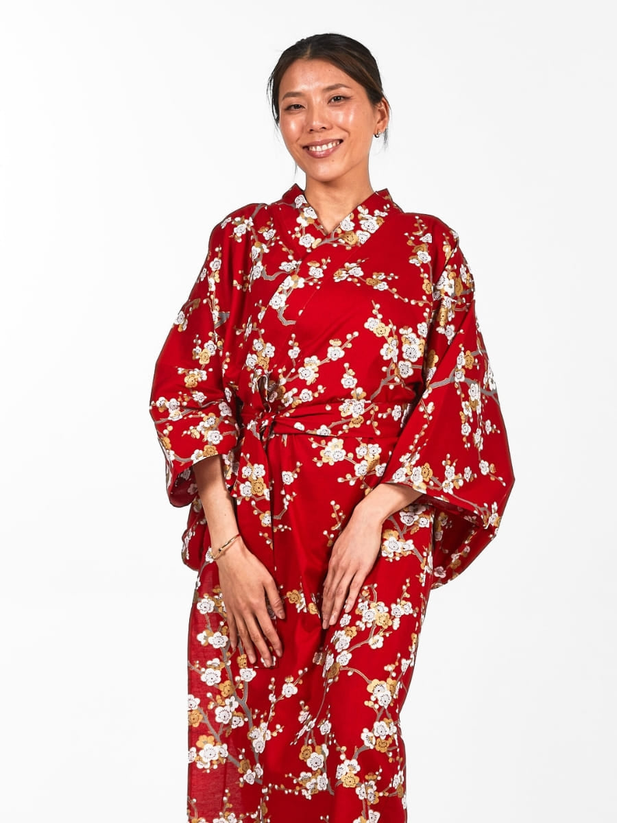 Naisten Shiraume Yukata-kimono