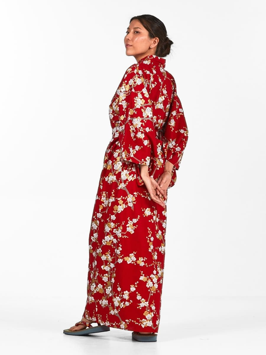 Naisten Shiraume Yukata-kimono