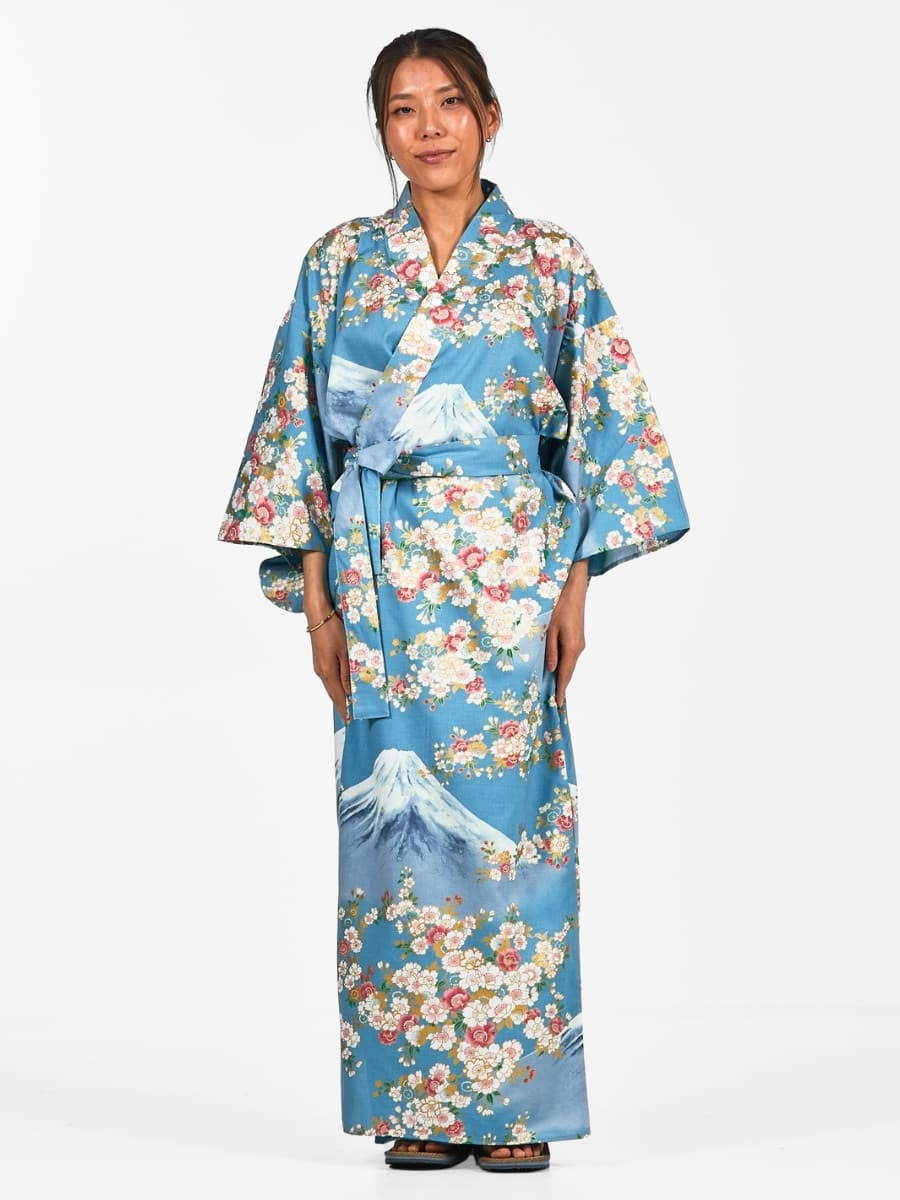 Naisten Yukata Kimono Fujisan no Sakura